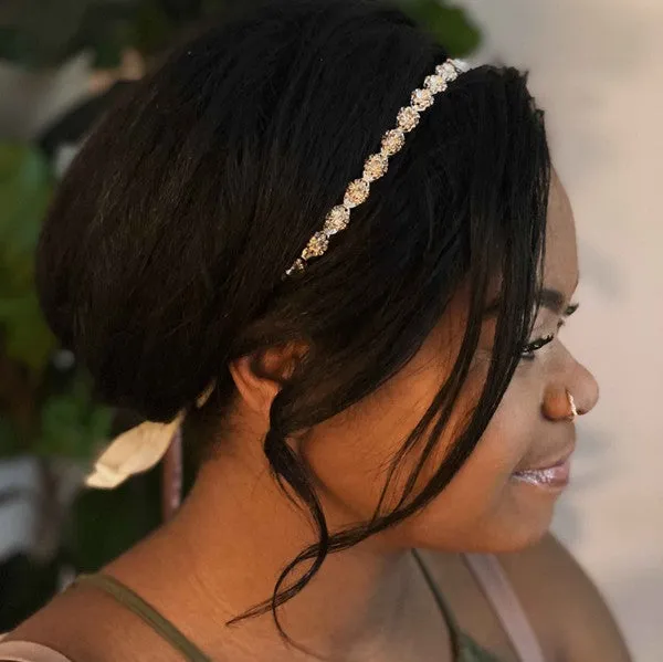 Satin Tie Sparkle Headband