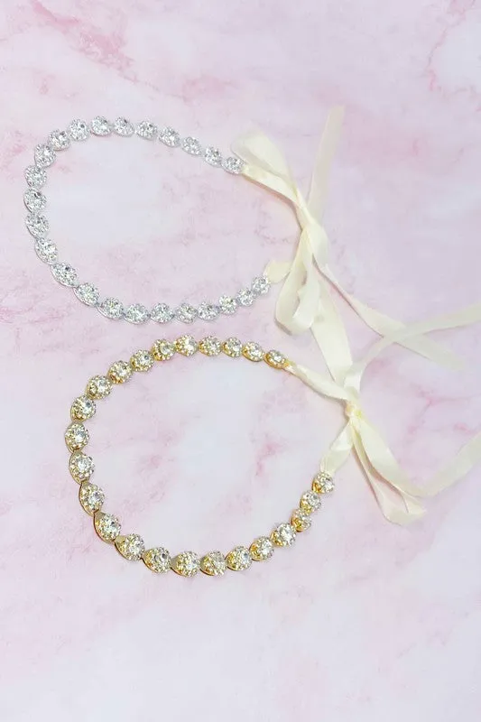 Satin Tie Sparkle Headband