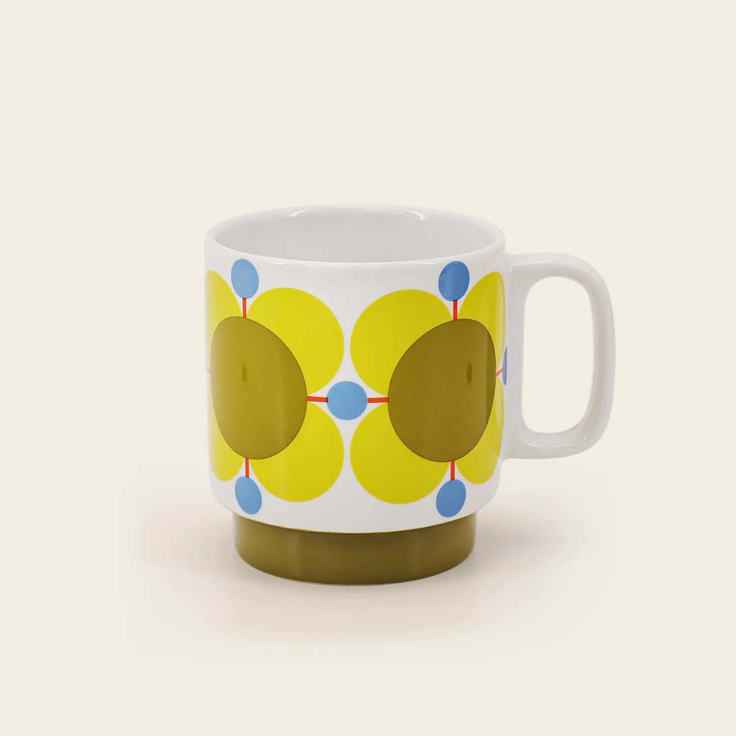 Set of 4 Stacking Mugs - Atomic Flower