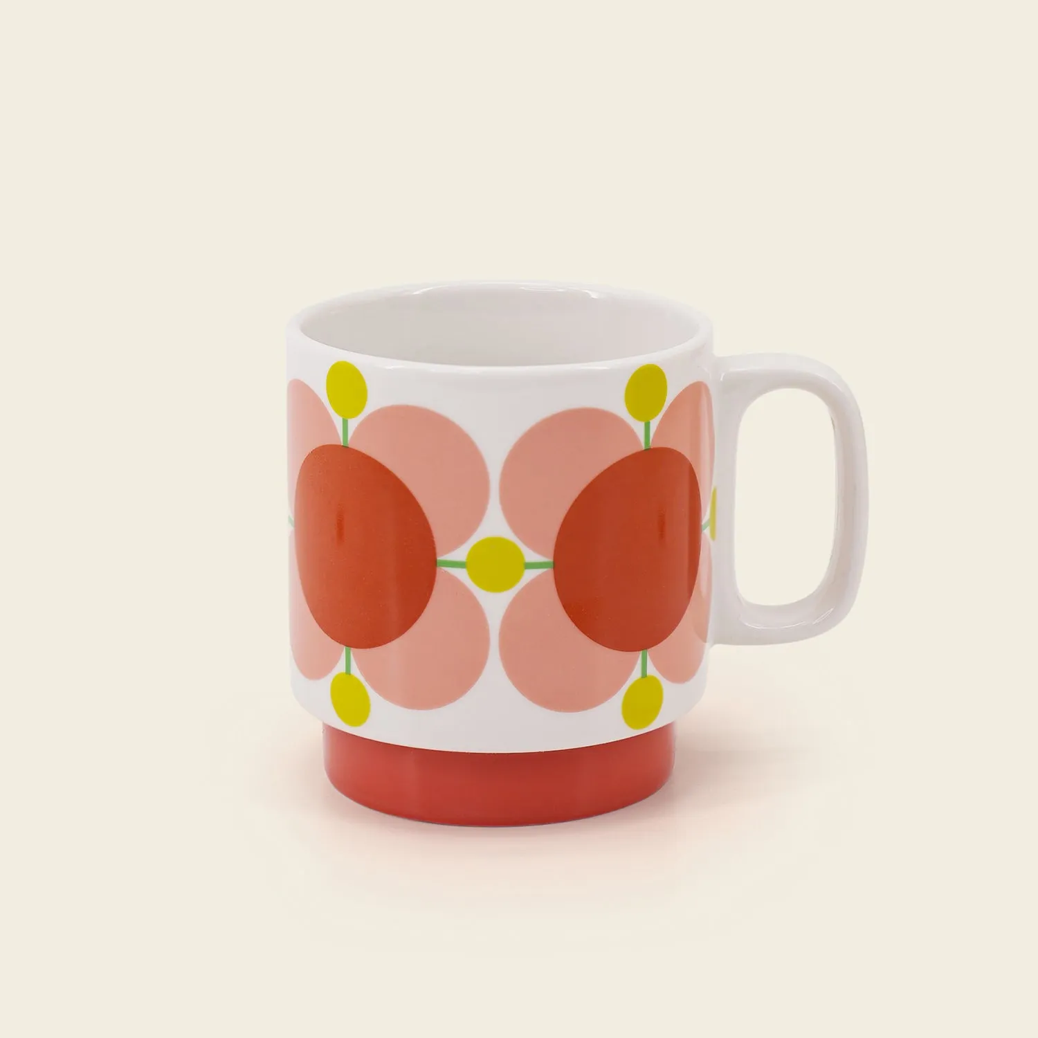 Set of 4 Stacking Mugs - Atomic Flower