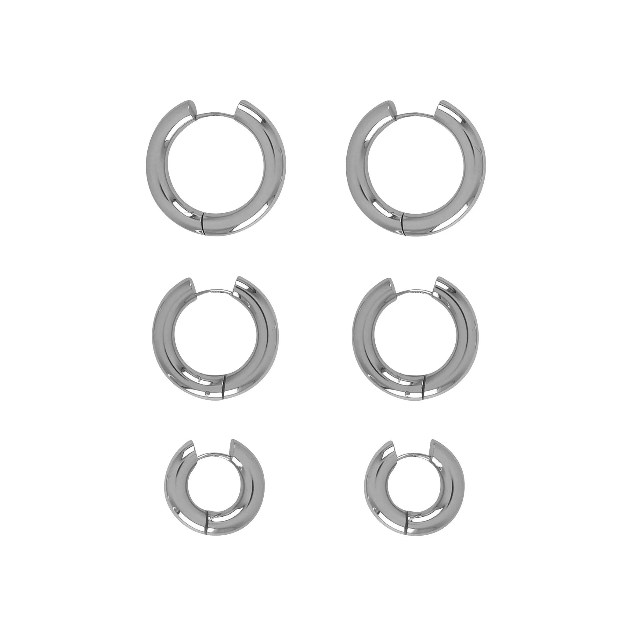 SILVER HALO HOOPS