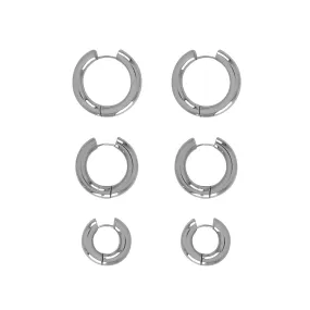 SILVER HALO HOOPS