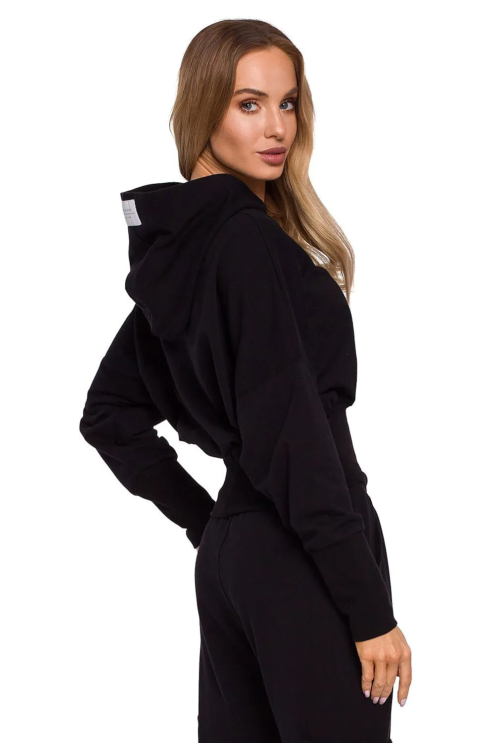 Soft Shell Hooded Sweatshirt in Black