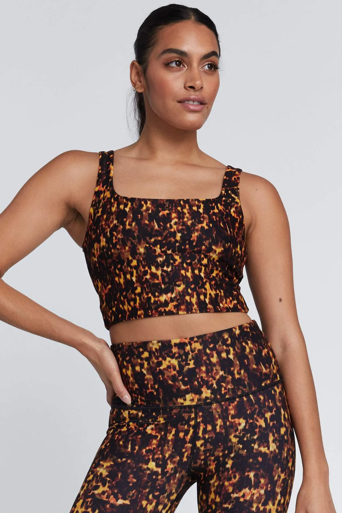 Thalia Cropped Tank Tortoise Shell