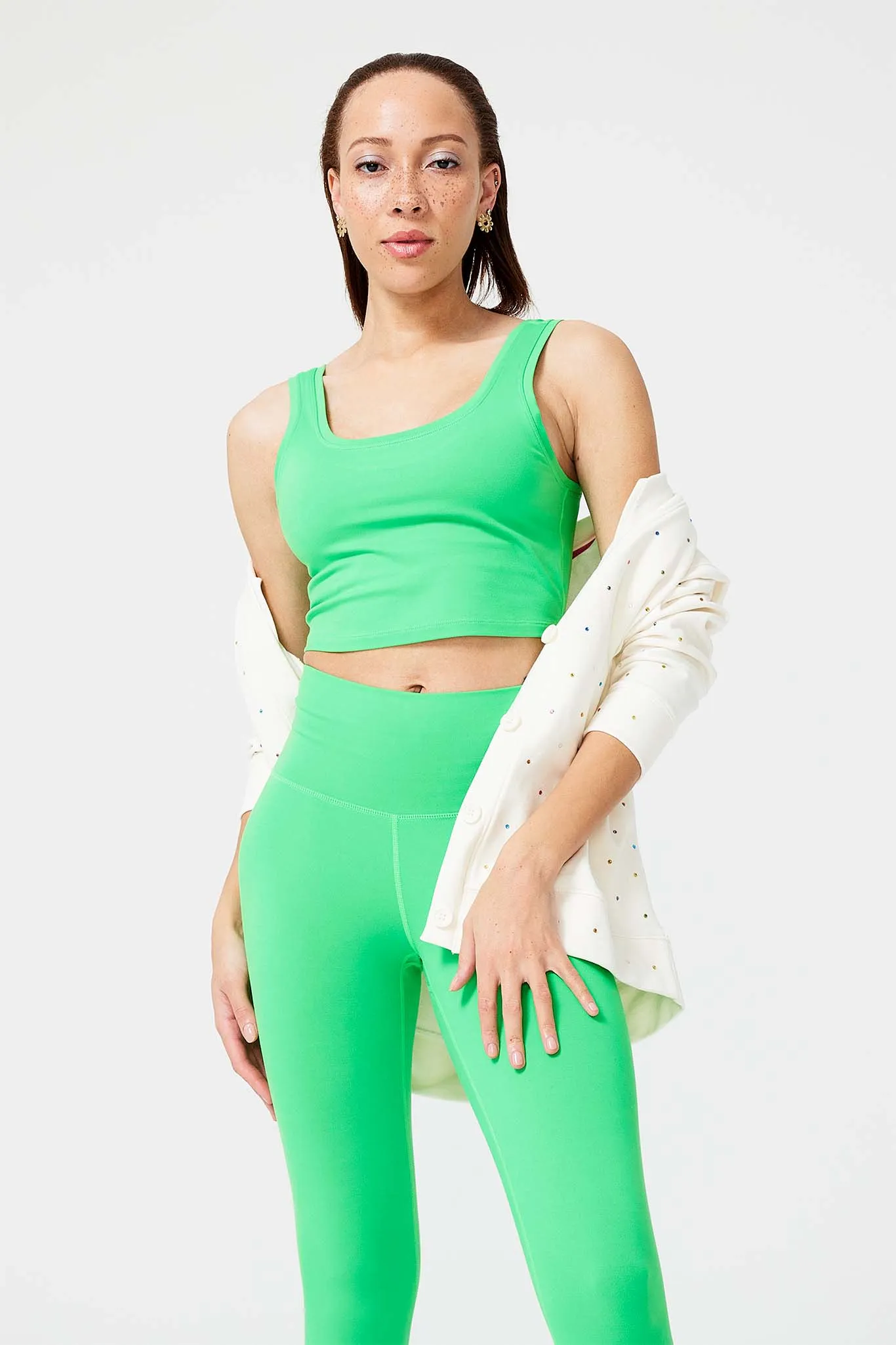 TLC Crop Top in Spring Green