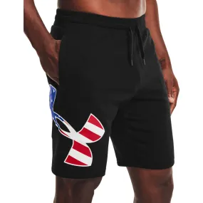 'Under Armour' Men's 10 Freedom Rival Big Flag Logo Shorts - Black