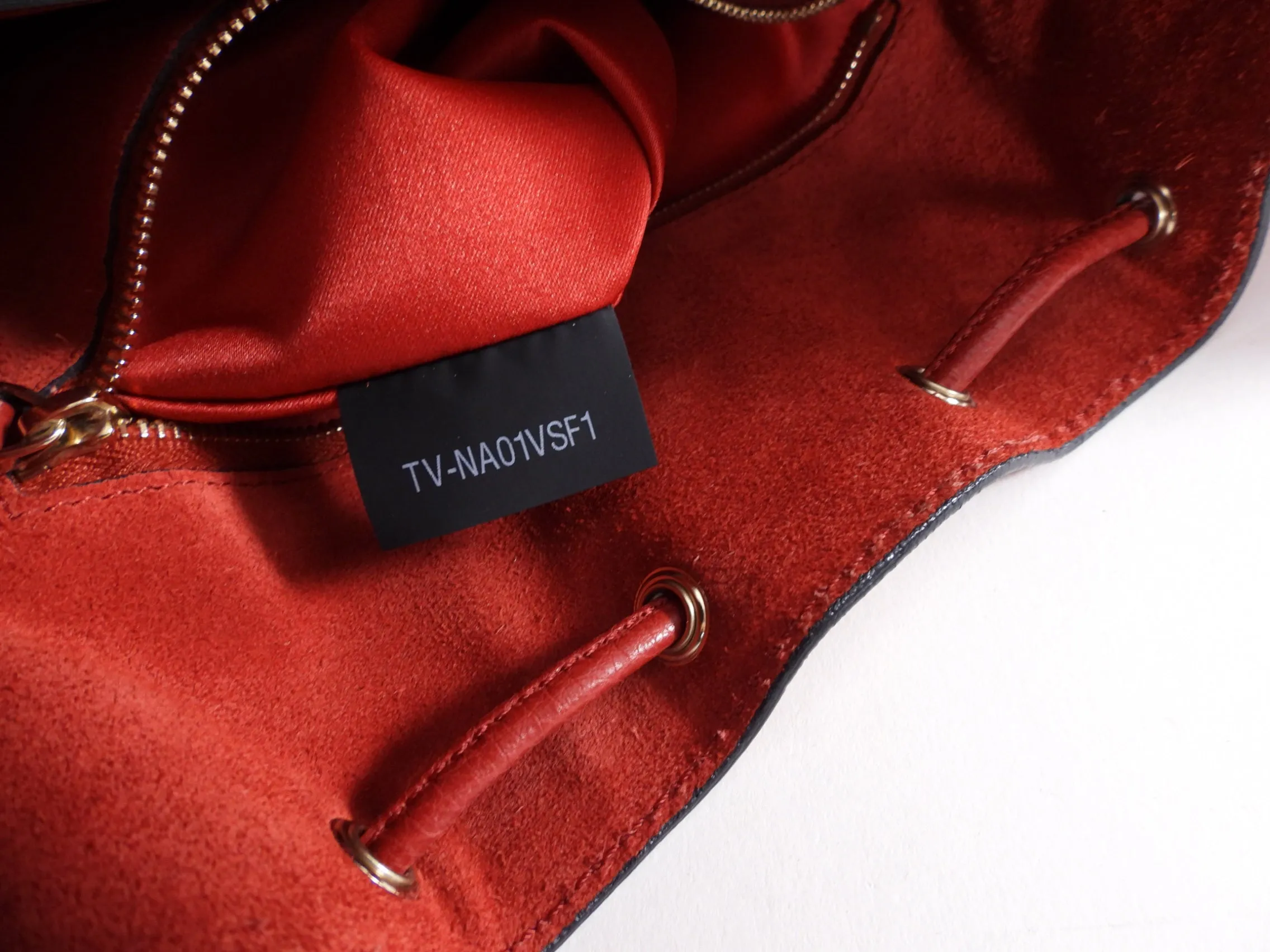 Valentino Red Leather Rockstud Drawstring Crossbody Bag