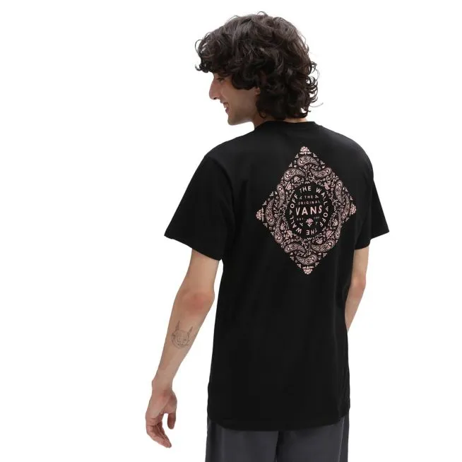 Vans men's short sleeve t-shirt Bandana Paisley VN0A7PLTBLK black