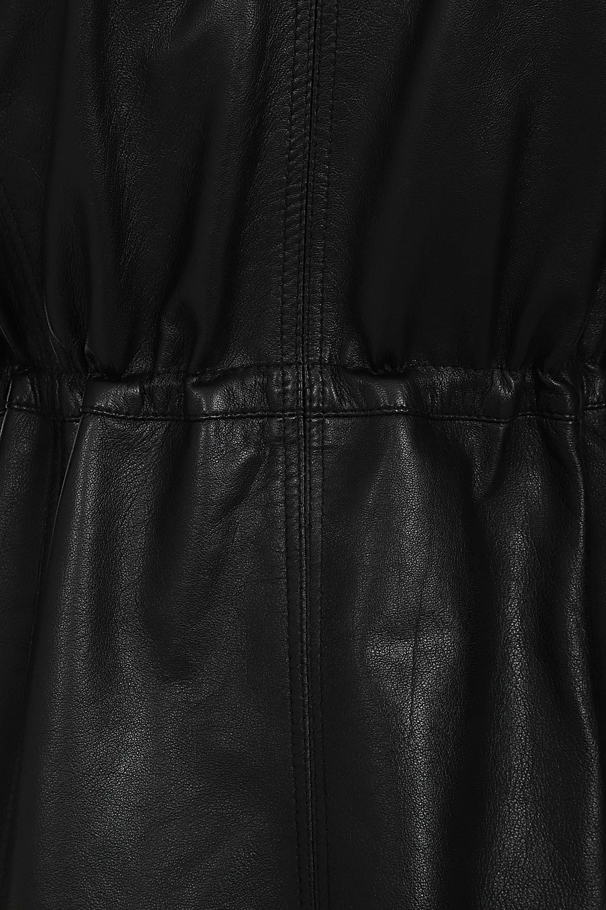 Women's ¾ Length Black Leather Duffle Coat - 'BECKY'