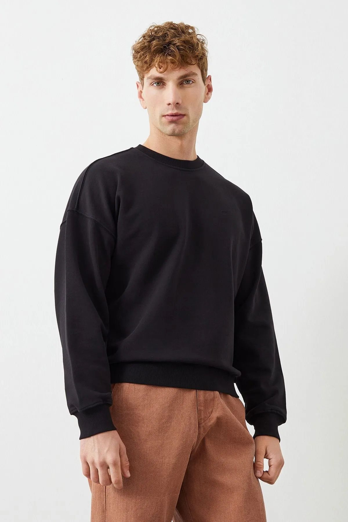 Ziggy Crop Oversize Black Men's Sweatshirt