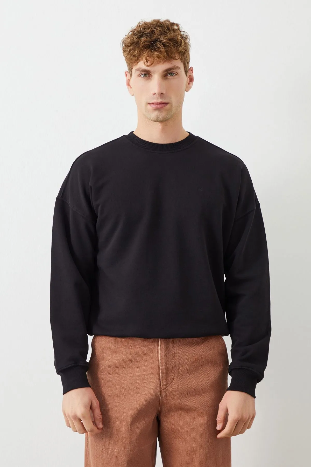 Ziggy Crop Oversize Black Men's Sweatshirt